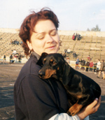 Татьяна Иншакова со своей первой таксой Явой